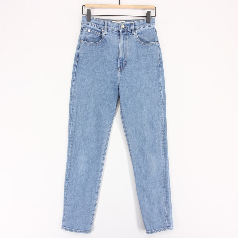 Slvrlake Beatnik Ankle Jeans Womens 25 Blue High Rise Slim Straight Stretch